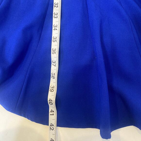 Ellen Tracy Royal Blue Swingy Fit Flare Midi Dress EUC Sz 14 Polyester Stretchy - Picture 11 of 11